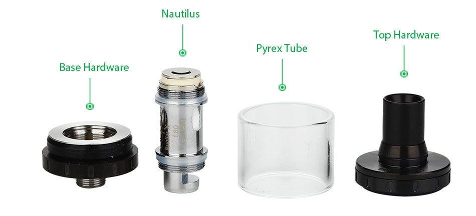 Aspire Quad-Flex Survival Kit Nautilus o Hardware Pyrex Tube Base hardware
