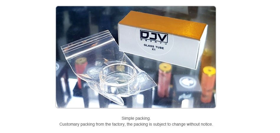 DEJAVU RDTA Replacement Glass Tube 2ml ng Customary packing from the factory  the packing is subject to change without notice