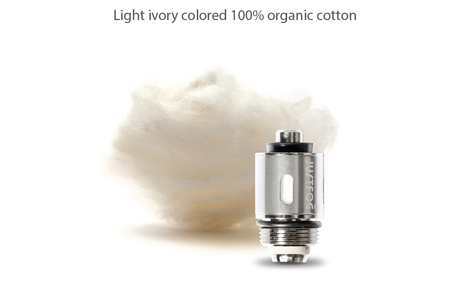JUSTFOG Q16 Starter Kit 900mAh Light ivory colored 100  organic cotton