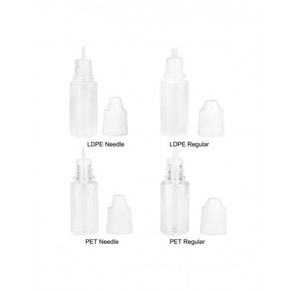 Unassembled PET/LDPE Semi-transparent Plastic Dropper Bottle 10ml 2500pcs