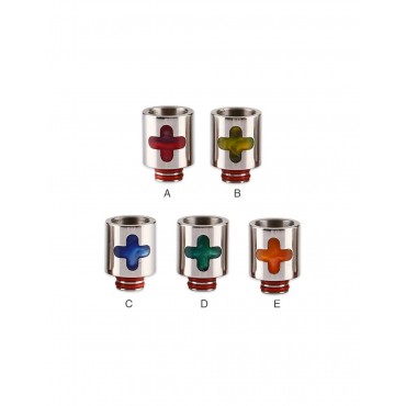 Stainless Steel Resin Cross 510 Drip Tip 0280