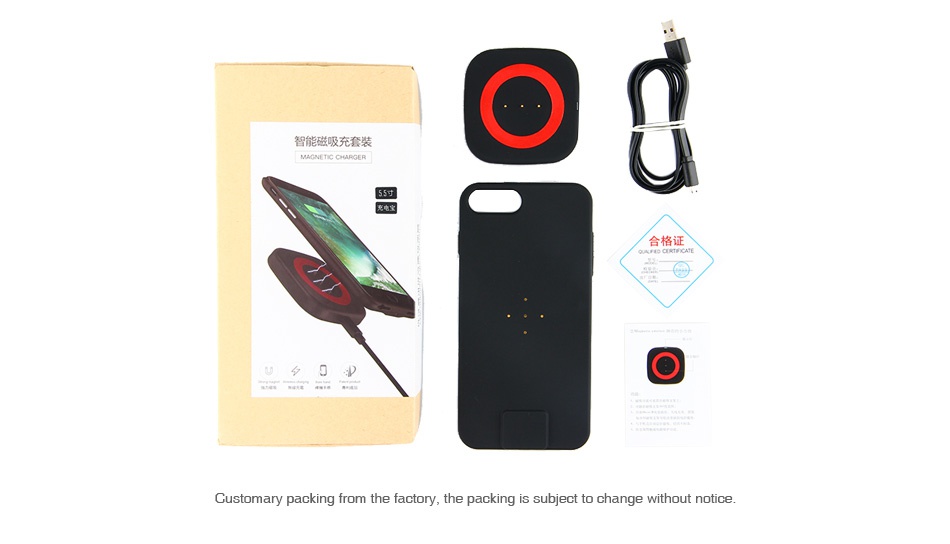 Magnetic Wireless Charger Kit for iPhone 2500mAh         Customary packing from the factory  the packing is subject to change without notice