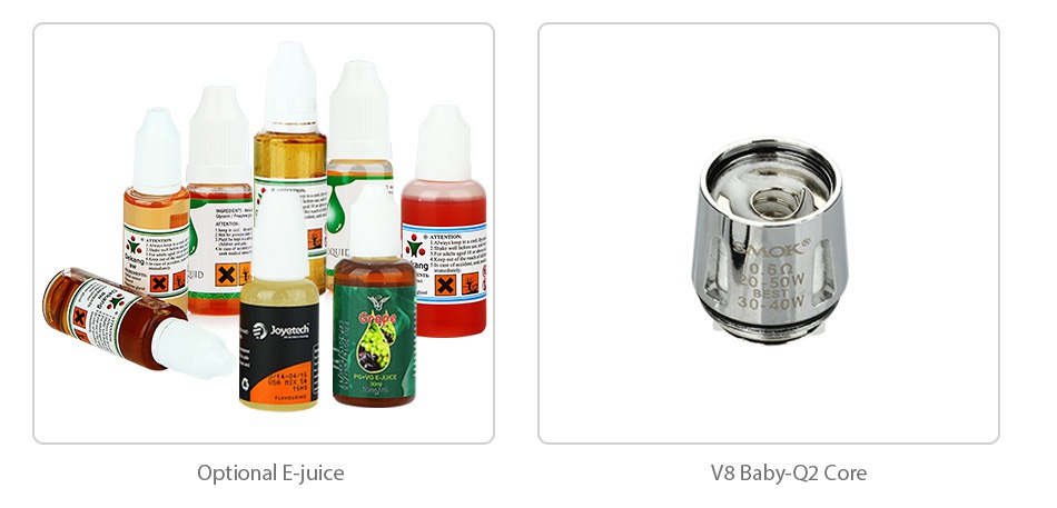 SMOK H-PRIV Mini Kit 1650mAh 8  Optional E juice V8 Baby Q2 Core
