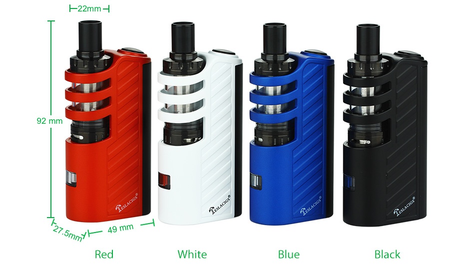 Tesla Stealth 70W With Shadow Starter Kit H22mm A A 92 mm y  49 Red White Black