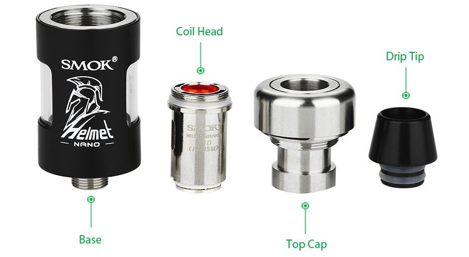 SMOK OSUB Mini Starter Kit 1200mAh Coil head SMOK Drip Tip e met NANO op cap