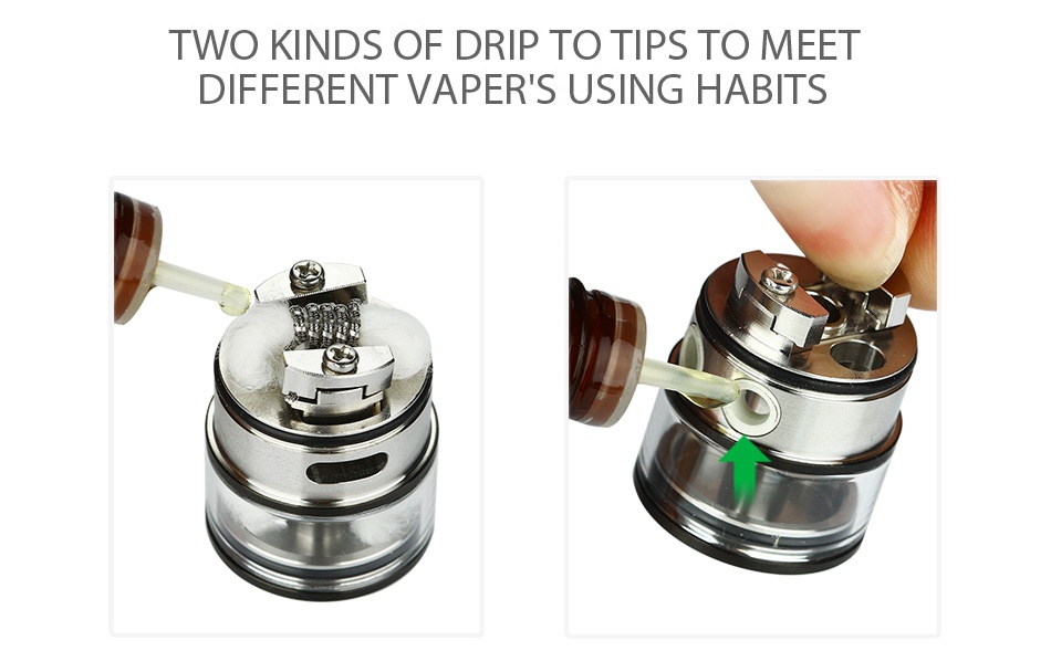 WOTOFO Serpent RDTA 2.5ml TWO KINDS OF DRIP TO TIPS TO MEET DIFFERENT VAPER S USING HABITS