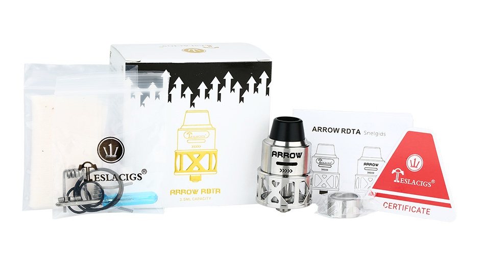 Tesla Arrow RDTA 3.5ml OW RDTA  rD  RRROW RDIR CERTIFICATE