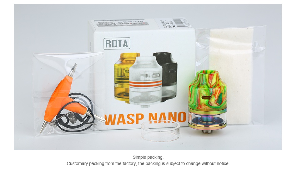 OUMIER WASP NANO RDTA 2ml RITA WASP NANO Simple packing Customary packing from the factory  the packing is subject to change without notice