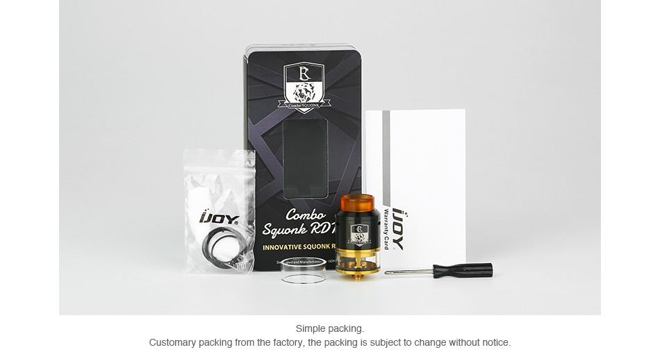 IJOY COMBO Squonk RDTA 4ml squonk R0 mple packing Customary packing from the factory  the packing is subject to change without notice
