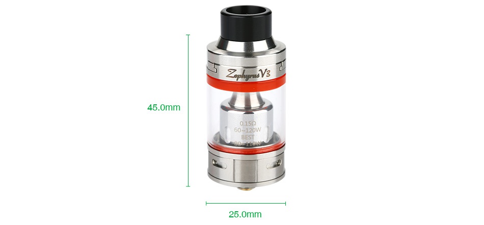 UD Zephyrus V3 Subohm Tank Kit 5ml 13 45 0mm 25 0mm