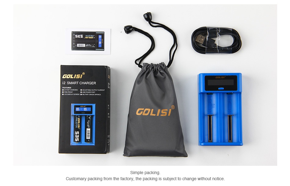 Golisi I2 2A Smart USB Charger with LCD Screen SES m   s 2 SMART CHARGER COLISI Customary packing from the factory  the packing is subject to change without notice