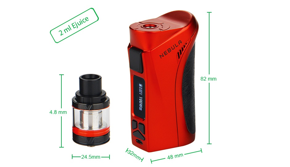 Vaporesso Nebula 100W TC Kit with Veco Plus Tank 2ml 82m 4 8mm 24 5mm y H  48 mm