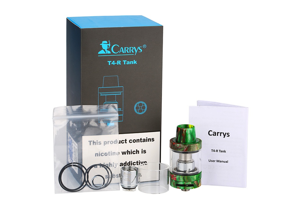 CARRYS T4-R Resin Tank 5ml CARRY TA R T Cal This product contains nicotine  which is T4 R Tank addict