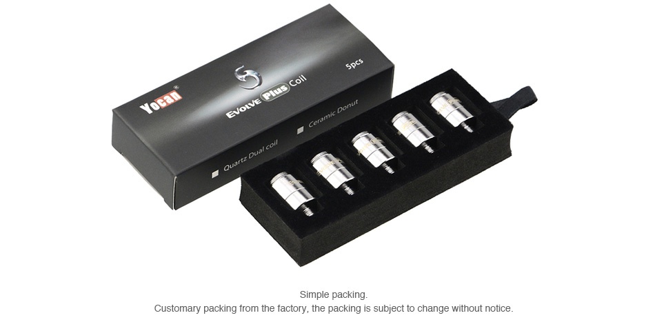 Yocan Evolve Plus Coil 5pcs Simple packing Customary packing from the factory  the packing is subject to change without notice