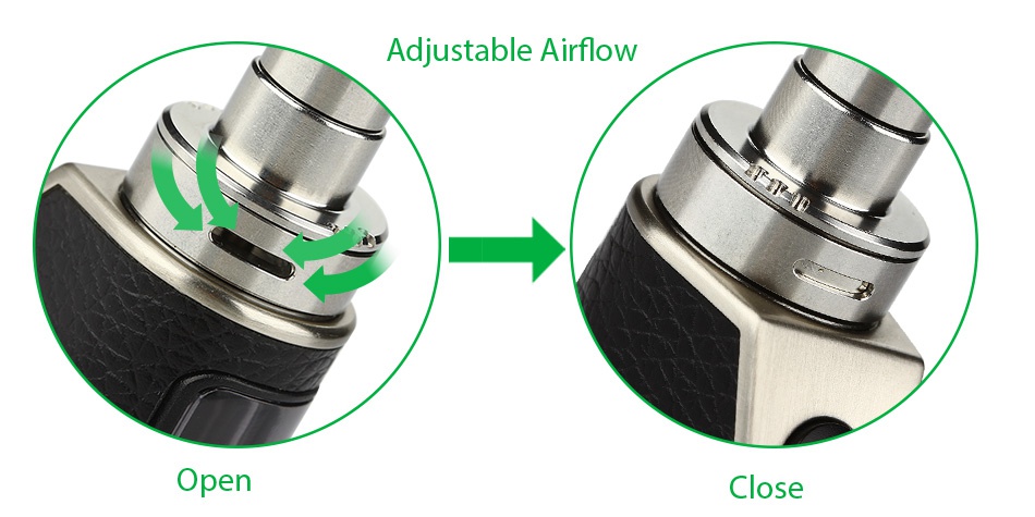 Eleaf Aster Total Starter Kit 1600mAh Adiustable airflow Open Close