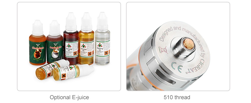 Sense Herakles 3 Subohm Tank 4.5ml ed and ma   8 Optional E juice 510 thread