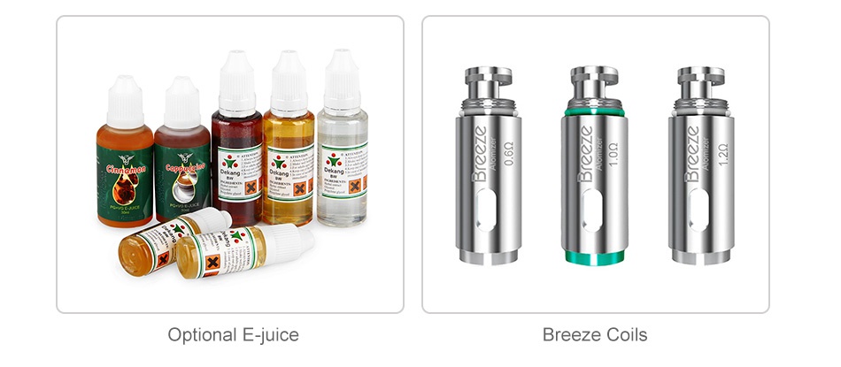 Aspire Breeze 2 AIO Starter Kit 1000mAh Optional E juice Breeze coils