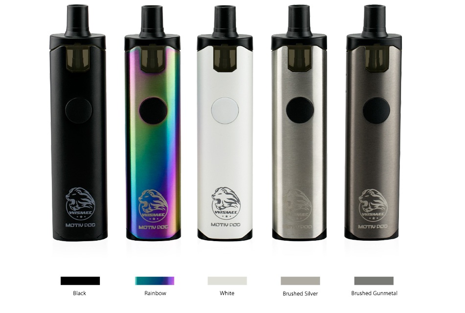 WISMEC Motiv POD Kit 2200mAh MOTIVE  MOTIU DOD Black Rain bow White Brushed Silver Brushed gunma