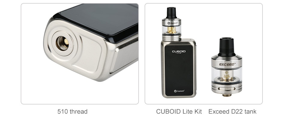 Joyetech CUBOID Lite 80W TC MOD 3000mAh 510 thread CUBOID Lite Kit Exceed D22 tank