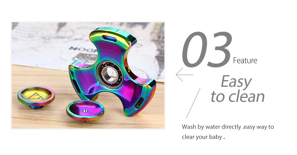 V2 Rotatable EDC Tri Hand Spinner 03 Easy to clean sh by water directly easy way to clear your bab