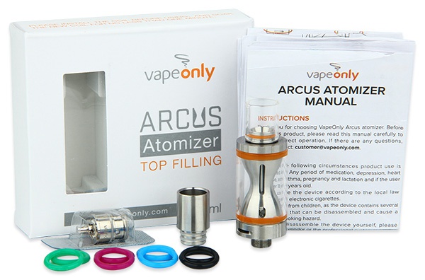 VapeOnly Arcus Atomizer 2ml vapeon ARCUS ATOMIZER MANUAL ARCUS JCTI Atomizer TOP FILLIN ord ng