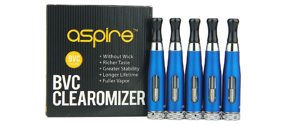 Aspire CE5-S BVC Clearomizer 1.8ml 5pcs aspire Greater Stability BVC Longer Lifetime Fuller vap CLEAROMIZER O