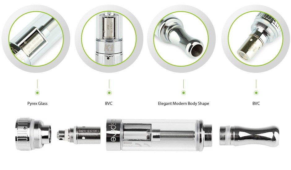 Aspire K1 BVC Glassomizer 1.5ml   t Modern Body sha