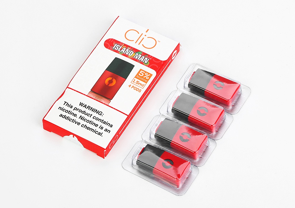 [With Warnings] VGOD Clic Pre-filled Disposable Pod 1.5ml 4pcs ISLAND MAN
