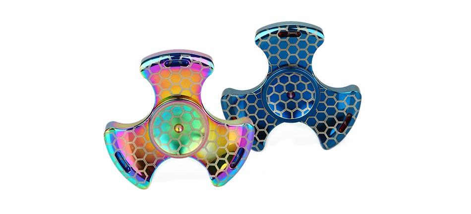 Water Cube Hand Spinner Fidget Toy Silver Rainbow B ue