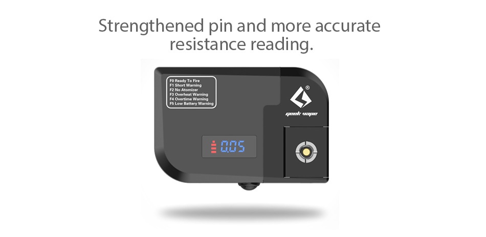 GeekVape Tab Pro Ohm Meter Strengthened pin and more accurate resistance reading  005