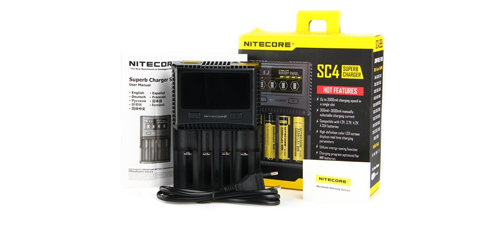 Nitecore Intellicharger SC4 Li-ion/NiMH Battery 4-slot Charger    C NTECORE V Bottery Nae NG2 21 n