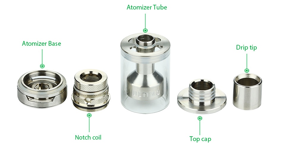 Joyetech Ultimo Atomizer 4ml Atomizer tube Atomizer base D Notch coil Top cap
