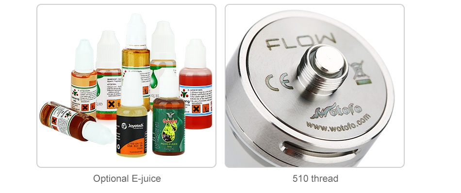 WOTOFO FLOW SUBTANK 4ml Optional E juice 510 thread