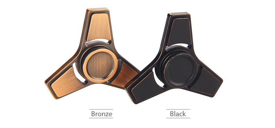 Triangle EDC Hand Spinner with Stainless Steel Bearing Bronze Black