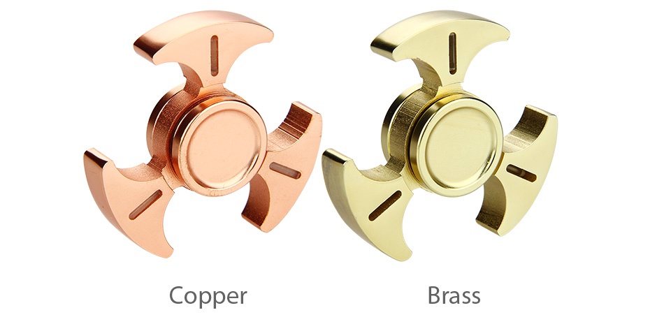 Luminous Triangle Hand Spinner with Ceramic Center Bearing Copper Brass