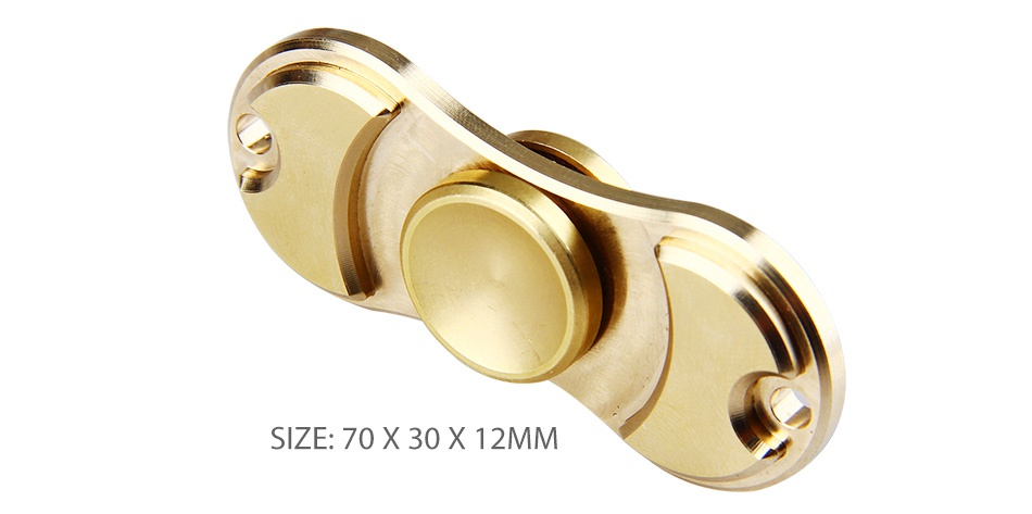 Brass Hand Spinner Fidget Toy with Two Spins SIZE  70 12MM