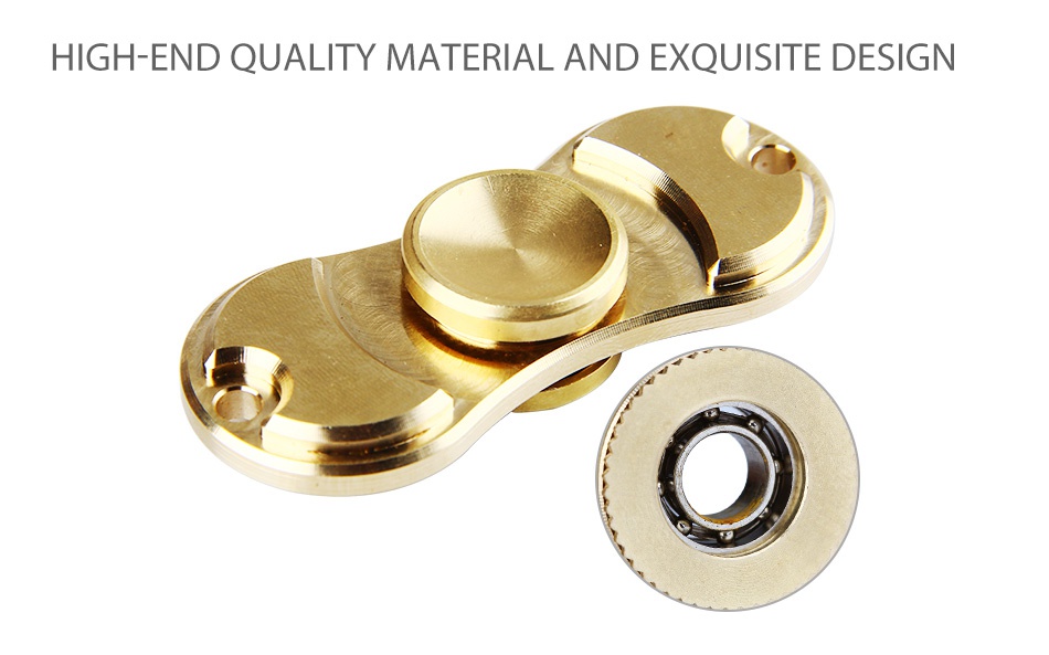 Brass Hand Spinner Fidget Toy with Two Spins HIGH END QUALITY MATERIAL AND EXQUISITE DESIGN