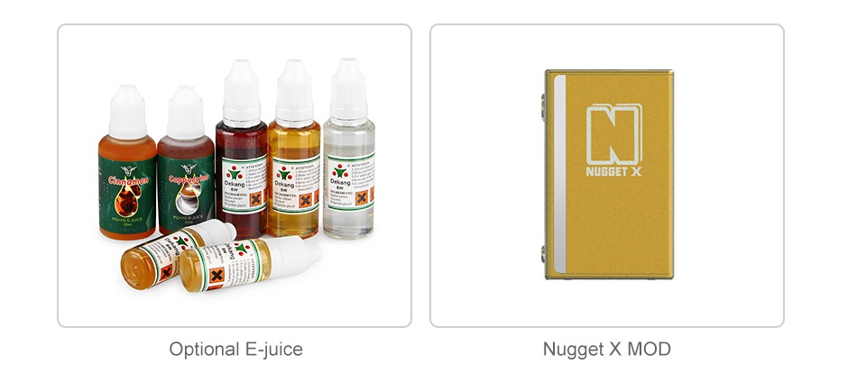 Artery Nugget X 50W with AT22 TC Starter Kit 2000mAh NUGGET X Optional E juice Nugget X MOD