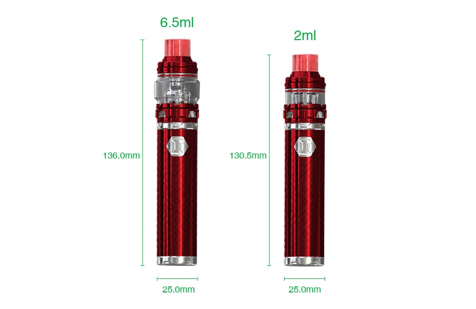 Eleaf iJust 3 Starter Kit 3000mAh 6 5m 2ml 136 0mm 130 5mm 25 0m 25 0mm