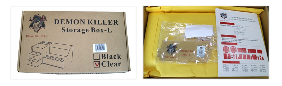 Demon Killer Acrylic Storage Box Size L DEMON KILLER Storage Box L   Black MClea