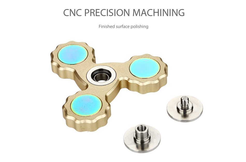Starss EDC Tri-Bar Hand Spinner Fidget Toy CNC PRECISION MACHINING ished surface polishing
