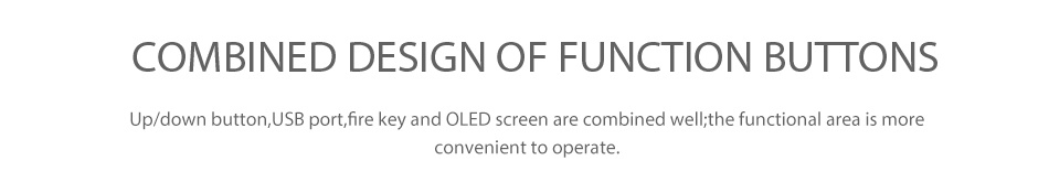 SMOK Alien 220W Kit with TFV8 Baby COMBINED DESIGN OF FUNCTION BUTTONS Up down button USB port  fire key and oled screen are combined well  the functional area is more onvenient to operate