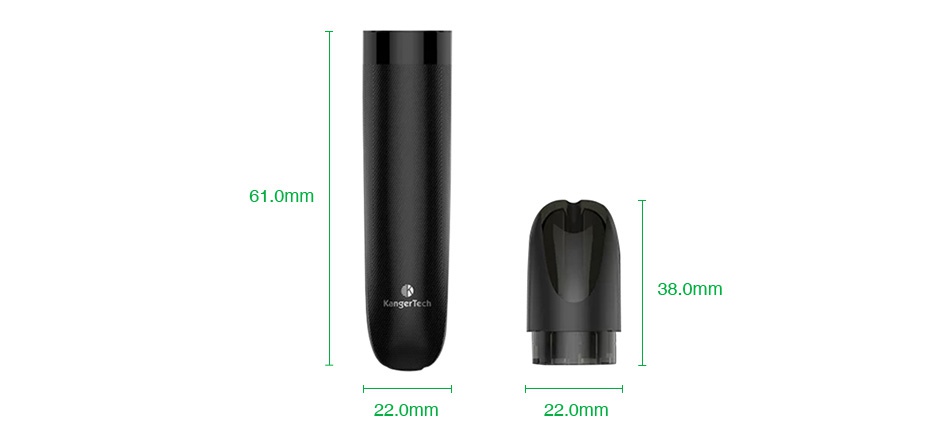 Kangertech Uboat Starter Kit 550mAh 61 0mm 38 0mm KanserIn 220mm