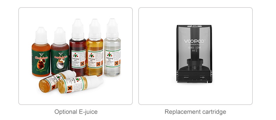 VOOPOO Panda AIO Pod Kit 1100mAh    Optional E juice Replacement cartridge