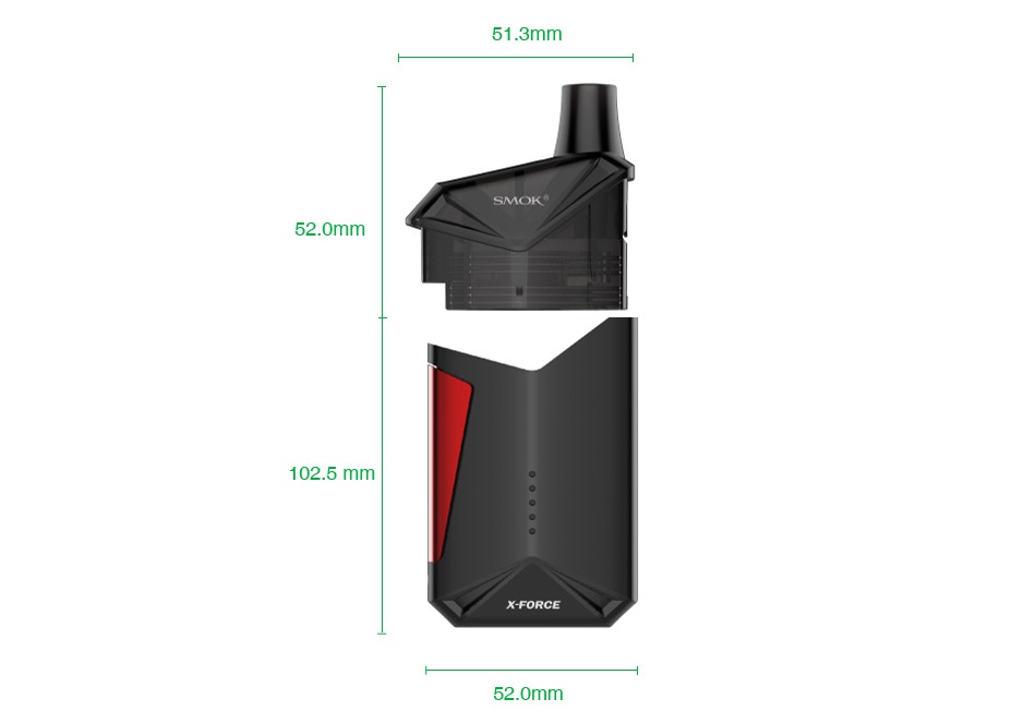 SMOK X-Force AIO Starter Kit 2000mAh 51 3mm 2  omm 102 5mm 52 0mm