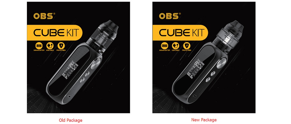 OBS Cube VW Kit with Mesh Tank 3000mAh  Bs  Bs cUB K cUB KT Old Package New Package