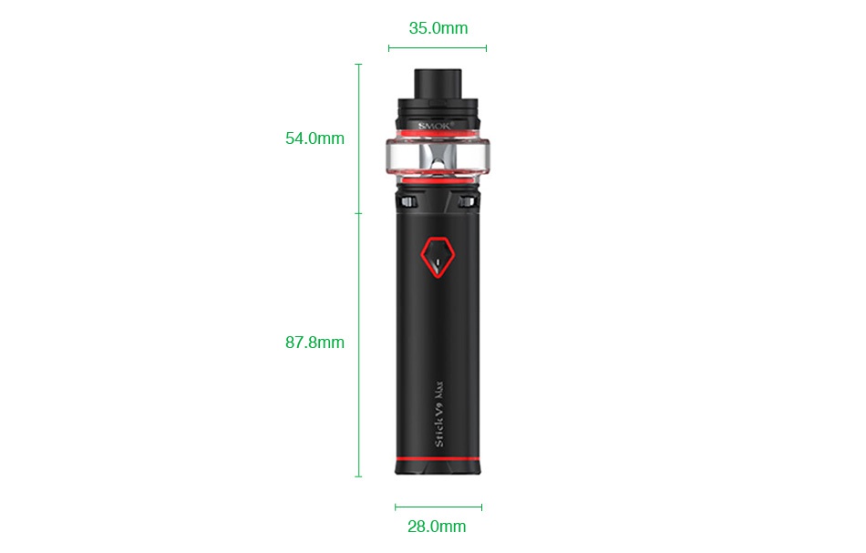 SMOK Stick V9 Max Starter Kit 4000mAh 350mm 87 8mm 28 0mm