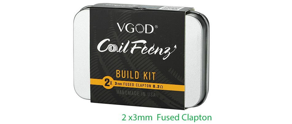 VGOD CoilFeenz Build Kit With 2 Fused Clapton Coils VGoD  oilEd BUILD KIT APTON O 2 Xmm Fused Clapton