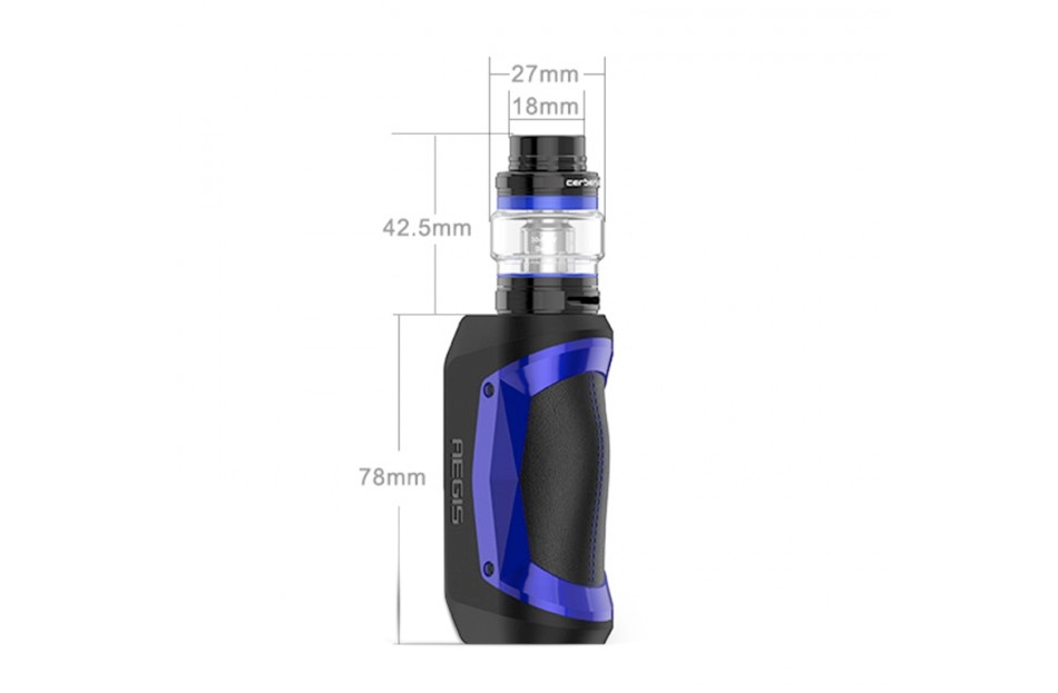 Geekvape Aegis Mini 80W TC Kit with Cerberus Tank 2200mAh 27mm 18mm 42 5mm 78mm n