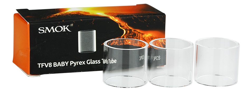SMOK TFV8 Baby Pyrex Glass Tube 2ml/3ml 3pcs SMOK TFV8 BABY Pyrex Glass wTube 3PF 3PCS